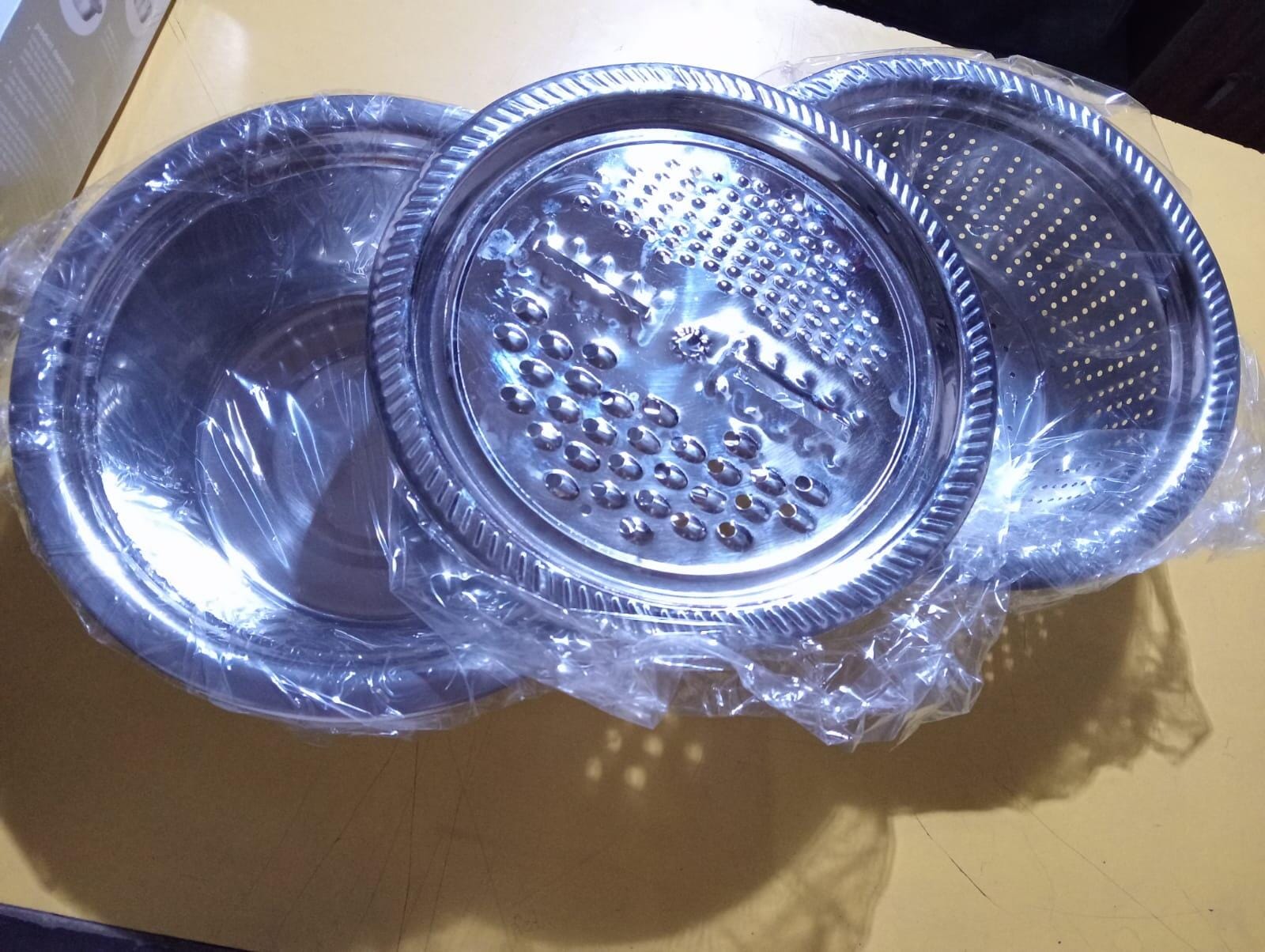 3 in 1 Multifunctional Grater Basin Stainless Steel Colanders Set - DEZZIRE