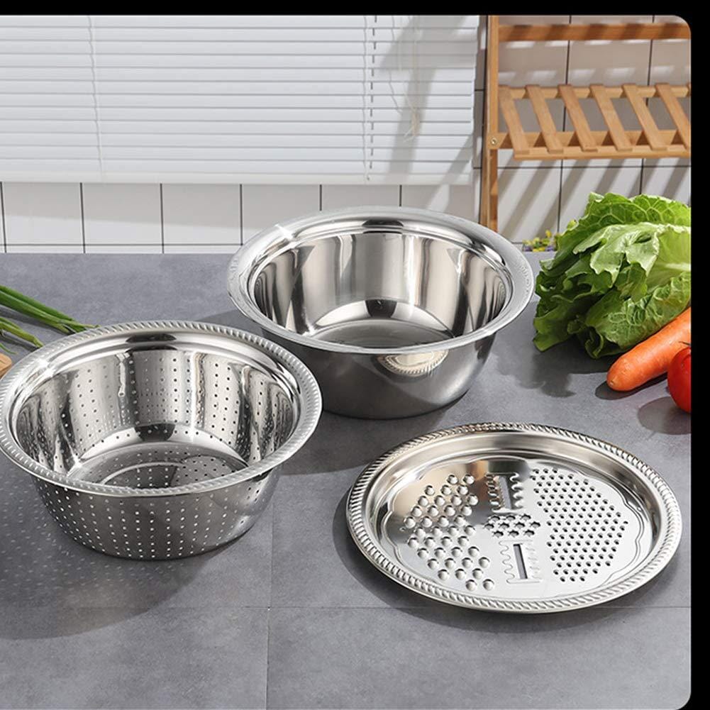 3 in 1 Multifunctional Grater Basin Stainless Steel Colanders Set - DEZZIRE