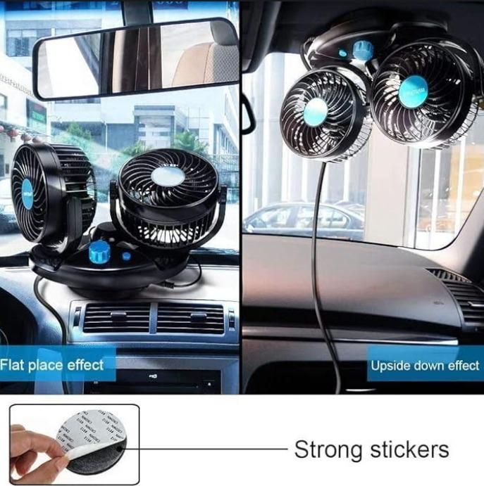 Car Air Circulation Fan 360� Rotatable Auto Car Cooling Fan - DEZZIRE