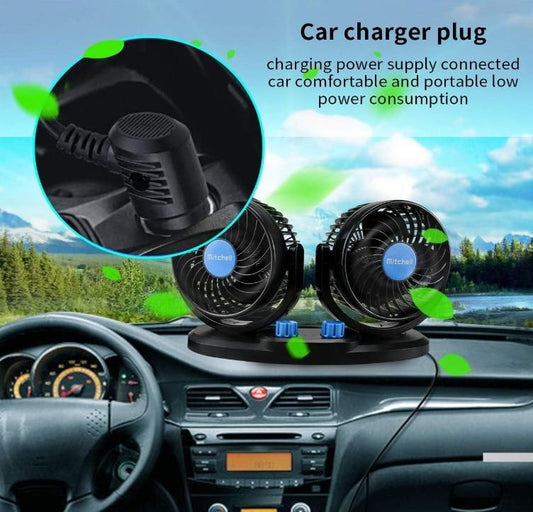 Car Air Circulation Fan 360� Rotatable Auto Car Cooling Fan - DEZZIRE