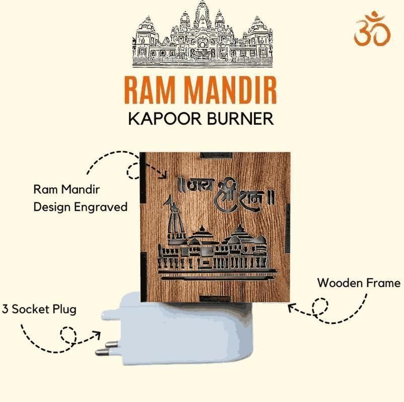 3-in-1 Ayodhya Ram Mandir Aroma Burner & Night lamp - DEZZIRE