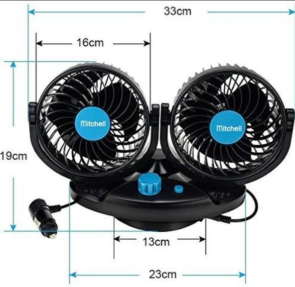 Car Air Circulation Fan 360� Rotatable Auto Car Cooling Fan - DEZZIRE