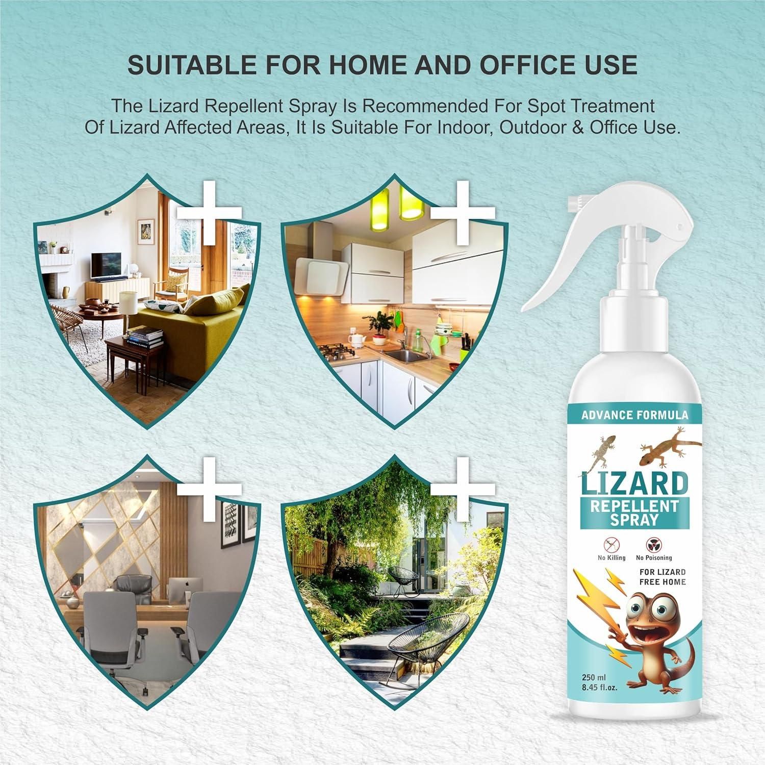 Lizard Repellent for Home Spray Pest Control 250ML (Pack of 2) - DEZZIRE