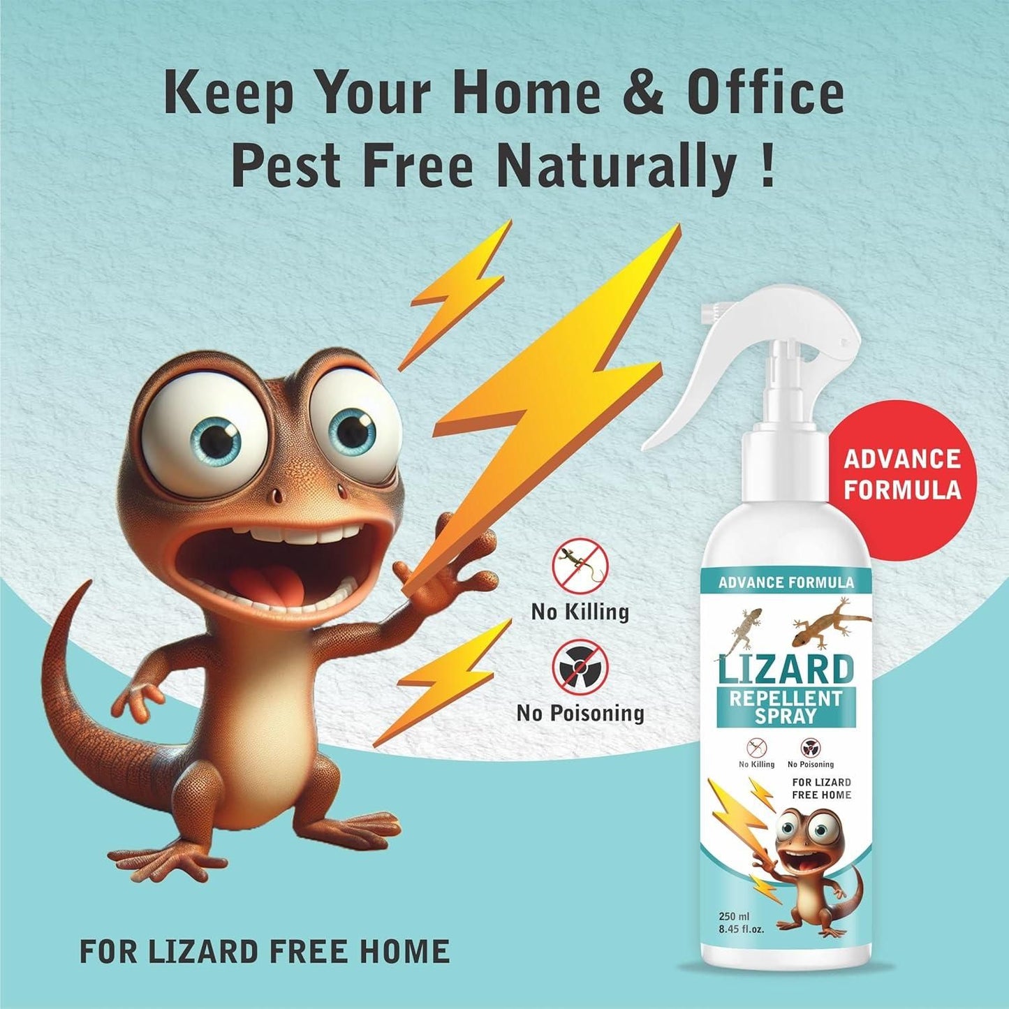 Lizard Repellent for Home Spray Pest Control 250ML (Pack of 2) - DEZZIRE